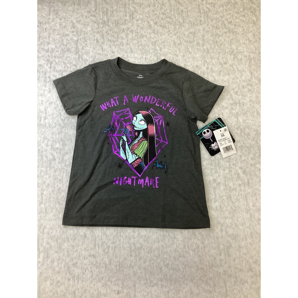 Disney Nightmare Before Christmas Sally Girl T-Shirt Dark‎ Gray XS NSQ088FAGTG